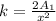 k= \frac{2A_1}{x^2}