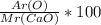 \frac{Ar(O)}{Mr(CaO)} * 100