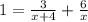 1= \frac{3}{x+4}+ \frac{6}{x}