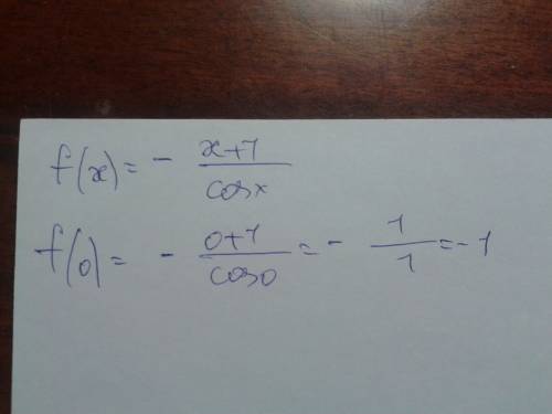 Вычислить f (0), если f (x) = _ x+1 cos x