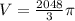 V=\frac{2048}{3}\pi