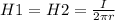 H1=H2= \frac{I}{2 \pi r}