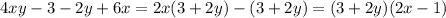 4xy-3-2y+6x=2x(3+2y)-(3+2y) = (3+2y)(2x-1)