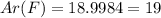 Ar(F)=18.9984=19