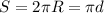 S=2 \pi R= \pi d