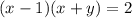 (x-1)(x+y)=2