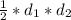 \frac{1}{2} * d_1 * d_2