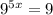 9^{5x}=9