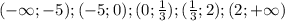 (-\infty;-5);(-5;0);(0;\frac{1}{3});(\frac{1}{3};2);(2;+\infty)