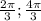 \frac{2\pi }{3} ; \frac{4\pi }{3}