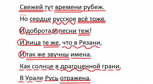 Разбор предложений , оччень ! ) свежей тут времени рубеж. но сердце всё тоже. и доброта,и песни теж!