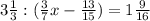 3 \frac{1}{3}:( \frac{3}{7}x- \frac{13}{15} ) =1 \frac{9}{16}