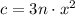 c=3n\cdot x^2