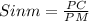 Sinm= \frac{PC}{PM}