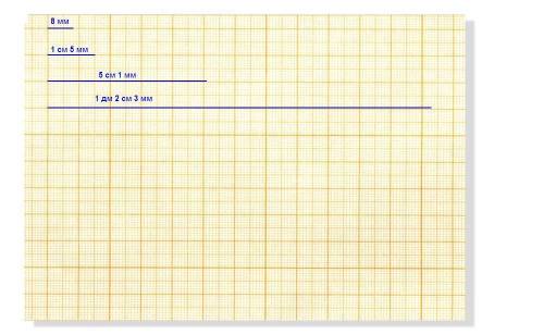 Построй отрезок длиной.8мм,1см 5 мм,5см 1мм,1дм 2 см 3 мм