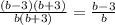 \frac{(b-3)(b+3)}{b(b+3)} = \frac{b-3}{b}