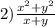 2) \frac{ x^{2} +y^{2}}{x+y} \\