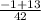 \frac{-1+13}{42}