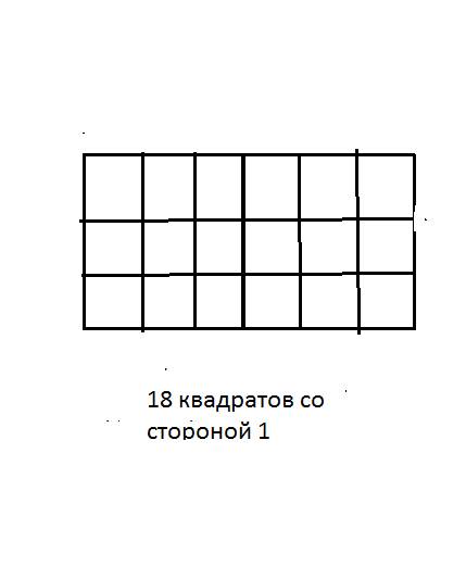 Раздели прямоугольник со сторонами 6см и 3см на равные квадраты. найди разные решения