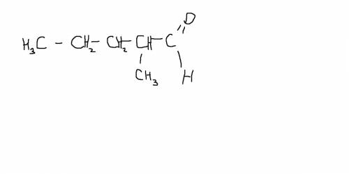 Структурная формула 2- метилпентаналь.