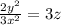 \frac{2y^{2}}{3x^{2}}= 3z