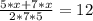 \frac{5*x+7*x}{2*7*5} = 12