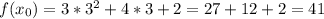 f(x_0)=3*3^2+4*3+2=27+12+2=41