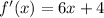 f'(x)=6x+4