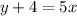 y+4=5x