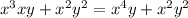 x^{3} xy+ x^{2} y^{2} = x^{4} y+ x^{2} y^{2}