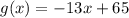 g(x)=-13x+65