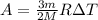 A= \frac{3m}{2M} R\Delta T