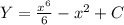 Y= \frac{x^{6}}{6}-x^{2}+C