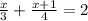 \frac{x}{3} + \frac{x+1}{4} =2