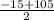 \frac{-15+105}{2}