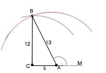 Постройте угол а , если cosa = - 5/13