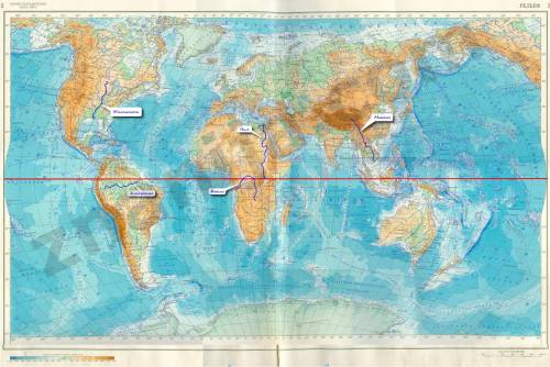 Выберите реку которая дважды пересекает экватор а. амазонка б.конго в.меконг г.миссисипи д.нил