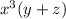 x^3(y+z)