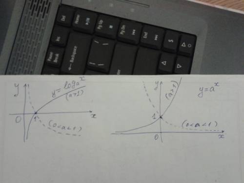 Почему график логарифмической функции находится в верхней полуплоскости? можете в крации рассказать.