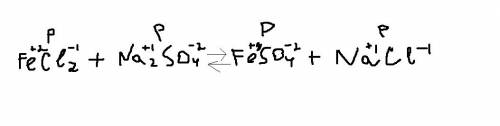 Fecl2+na2so4= уравнение реакции в молекулярном и ионном виде