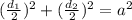 (\frac{d_1}{2})^2+(\frac{d_2}{2})^2=a^2