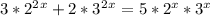 3*2^2^x+2*3^2^x=5*2^x*3^x