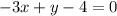 -3x+y-4=0