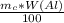 \frac{m_c * W(Al)}{100}