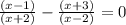 \frac{(x-1)}{(x+2)}- \frac{(x+3)}{(x-2)} =0