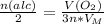 \frac{n(alc)}{2} = \frac{V(O_2)}{3n*V_M}