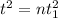 t ^{2} = nt _{1} ^{2}