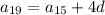 a_{19}=a_{15}+4d