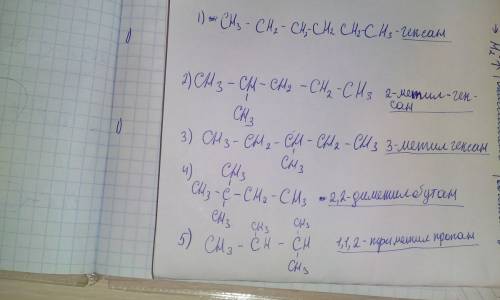 Структурная формула c6h14 5 видов придумайте
