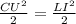 \frac{C U^{2} }{2}= \frac{L I^{2} }{2}